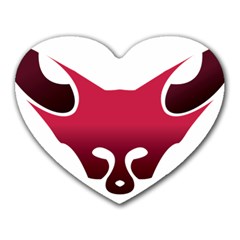 Fox Logo Red Gradient  Heart Mousepads