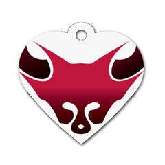 Fox Logo Red Gradient  Dog Tag Heart (one Side) by carocollins