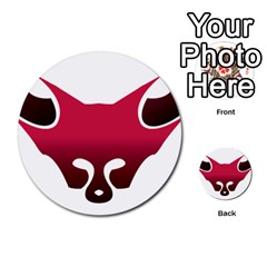 Fox Logo Red Gradient  Multi-purpose Cards (round) 