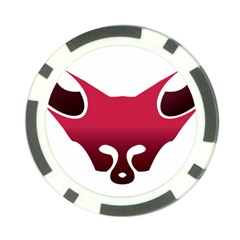 Fox Logo Red Gradient  Poker Chip Card Guards (10 Pack) 