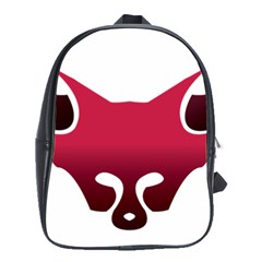 Fox Logo Red Gradient  School Bags(large)  by carocollins