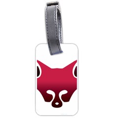 Fox Logo Red Gradient  Luggage Tags (one Side) 