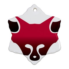 Fox Logo Red Gradient  Snowflake Ornament (2-side)