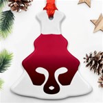 Fox Logo Red Gradient  Christmas Tree Ornament (2 Sides) Back