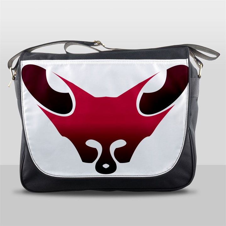 Fox Logo Red Gradient  Messenger Bags