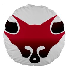 Fox Logo Red Gradient  Large 18  Premium Round Cushions