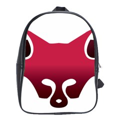 Fox Logo Red Gradient  School Bags (xl)  by carocollins