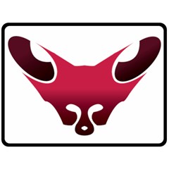 Fox Logo Red Gradient  Double Sided Fleece Blanket (large) 