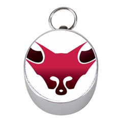 Fox Logo Red Gradient  Mini Silver Compasses by carocollins