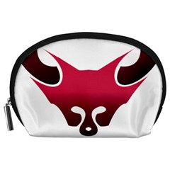 Fox Logo Red Gradient  Accessory Pouches (large)  by carocollins