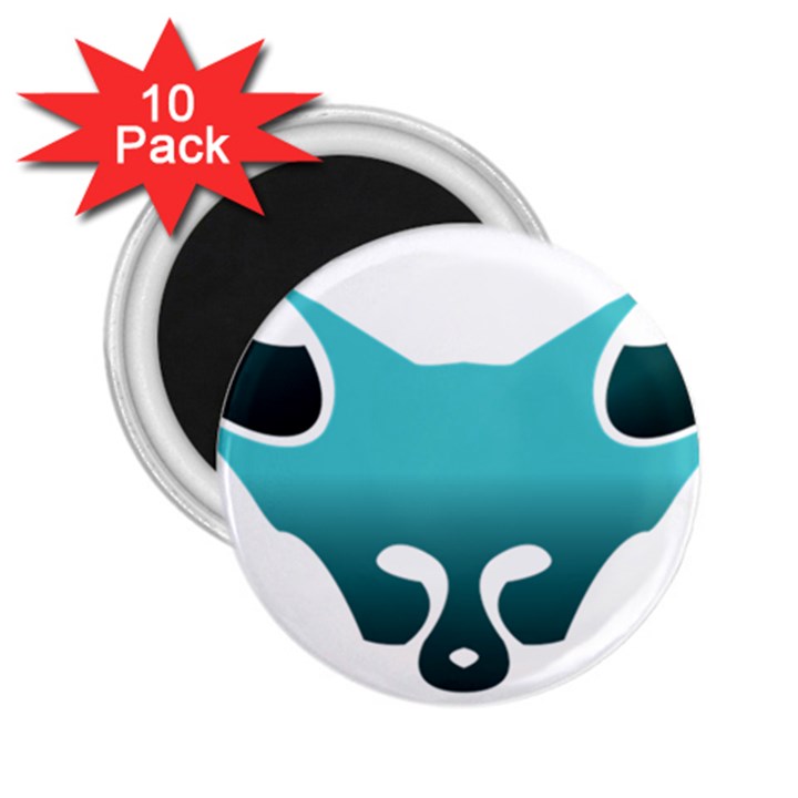 Fox Logo Blue Gradient 2.25  Magnets (10 pack) 