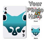 Fox Logo Blue Gradient Playing Cards 54 Designs  Front - Spade6