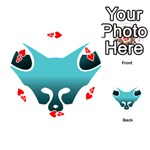 Fox Logo Blue Gradient Playing Cards 54 (Round)  Front - Heart4