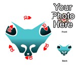 Fox Logo Blue Gradient Playing Cards 54 (Round)  Front - Heart10