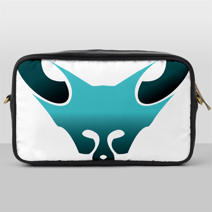 Fox Logo Blue Gradient Toiletries Bags