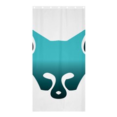 Fox Logo Blue Gradient Shower Curtain 36  x 72  (Stall) 