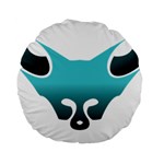 Fox Logo Blue Gradient Standard 15  Premium Flano Round Cushions Front