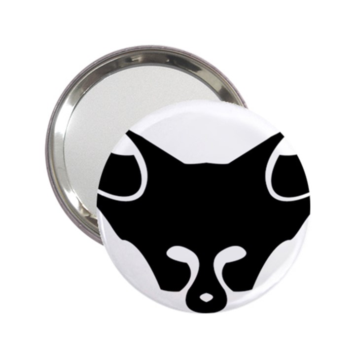 Black Fox Logo 2.25  Handbag Mirrors