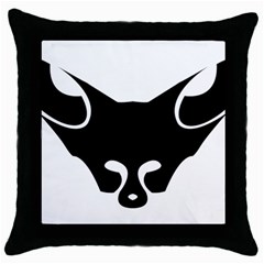 Black Fox Logo Throw Pillow Cases (black)