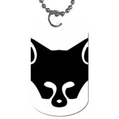 Black Fox Logo Dog Tag (one Side) by carocollins