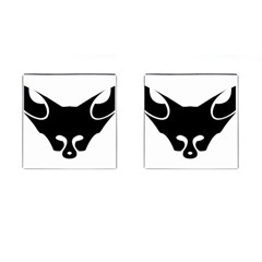 Black Fox Logo Cufflinks (square) by carocollins