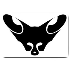 Black Fox Logo Large Doormat  by carocollins