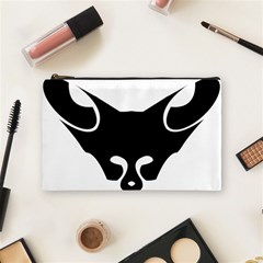 Black Fox Logo Cosmetic Bag (medium)  by carocollins