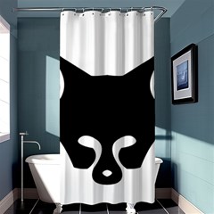 Black Fox Logo Shower Curtain 36  X 72  (stall) 