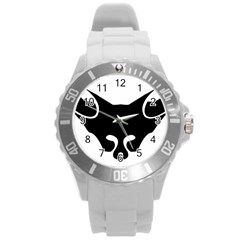 Black Fox Logo Round Plastic Sport Watch (l)