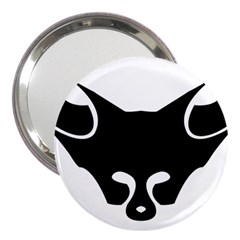 Black Fox Logo 3  Handbag Mirrors by carocollins