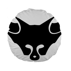 Black Fox Logo Standard 15  Premium Round Cushions