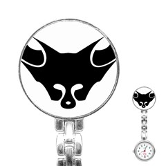 Black Fox Logo Stainless Steel Nurses Watches