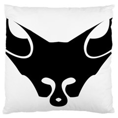 Black Fox Logo Large Flano Cushion Cases (two Sides)  by carocollins