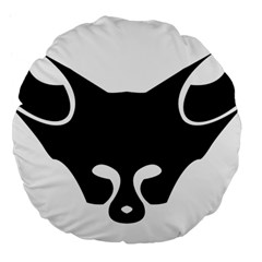 Black Fox Logo Large 18  Premium Flano Round Cushions