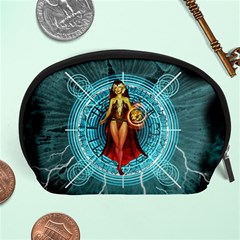 Beautiful Witch With Magical Background Accessory Pouches (large) 