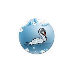 Wonderful Swan Made Of Floral Elements Golf Ball Marker (10 Pack)