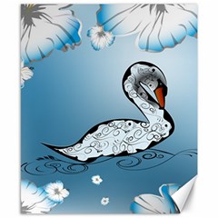 Wonderful Swan Made Of Floral Elements Canvas 8  X 10 