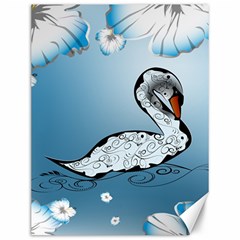 Wonderful Swan Made Of Floral Elements Canvas 12  X 16  