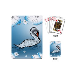 Wonderful Swan Made Of Floral Elements Playing Cards (mini) 