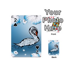 Wonderful Swan Made Of Floral Elements Playing Cards 54 (mini) 