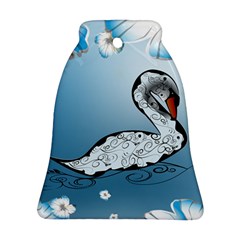 Wonderful Swan Made Of Floral Elements Ornament (bell)  by FantasyWorld7