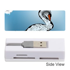 Wonderful Swan Made Of Floral Elements Memory Card Reader (stick) 