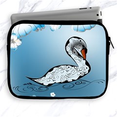 Wonderful Swan Made Of Floral Elements Apple Ipad 2/3/4 Zipper Cases by FantasyWorld7