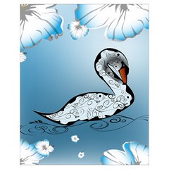 Wonderful Swan Made Of Floral Elements Drawstring Bag (small)