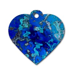 Cocos Blue Lagoon Dog Tag Heart (two Sides)