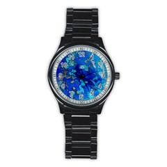 Cocos Blue Lagoon Stainless Steel Round Watches