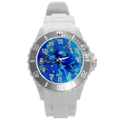 Cocos Blue Lagoon Round Plastic Sport Watch (l)