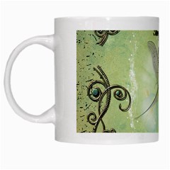 Cute Elf Playing For Christmas White Mugs