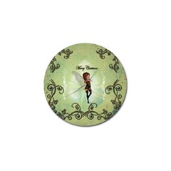 Cute Elf Playing For Christmas Golf Ball Marker