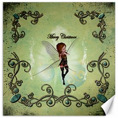 Cute Elf Playing For Christmas Canvas 20  X 20   by FantasyWorld7